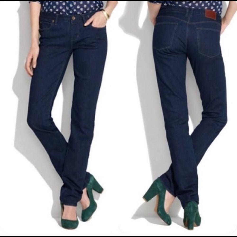 Madewell The Rail Straight Dark Wash Jeans
